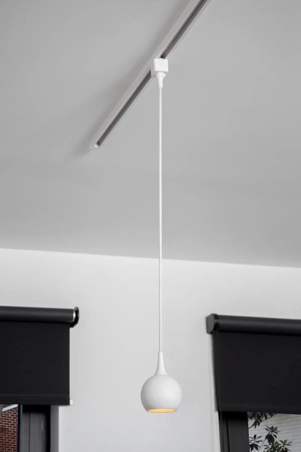 Lucide TRACK FAVORI Hanglamp - 1-fase Railsysteem / Railverlichting - 1xGU10 - Wit (Uitbreiding) - sfeer 6